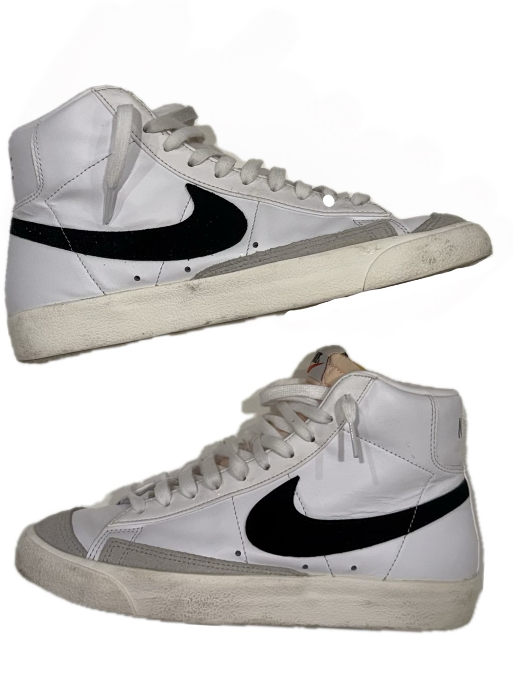 Nike Blazer Men’s Size 9.5 White and Black High Top Sneakers
